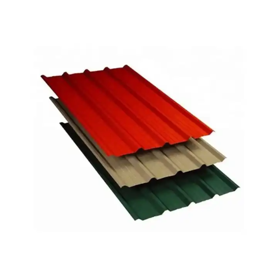 Gauge26 Color Coated Corrugated Steel Sheets Blue Metal Roofing Sheet